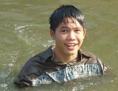 Swimmer in Lake